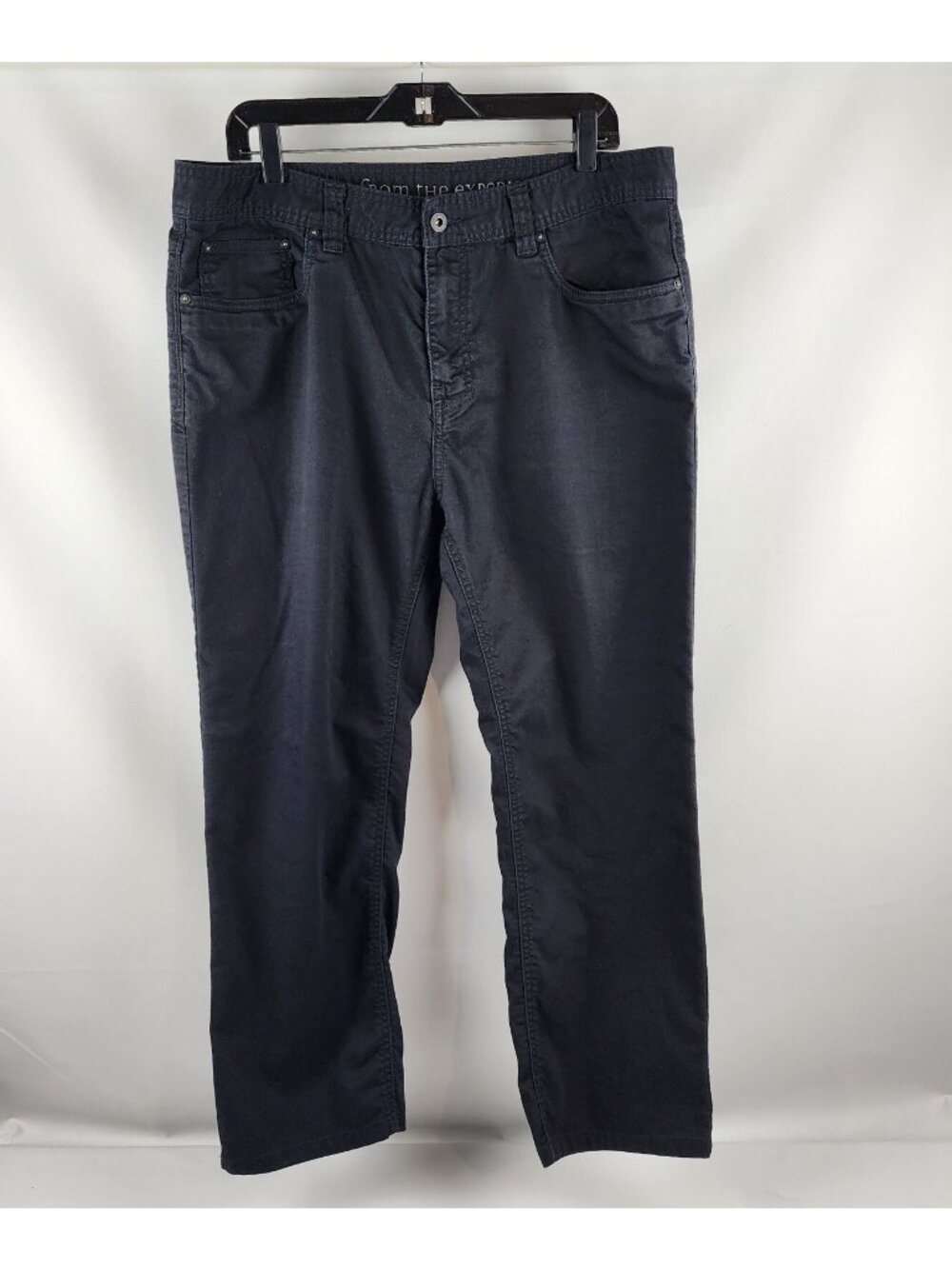 Prana Bridger Pants Mens 36x28 Slim Fit Straight Stretch Organic Cotton Black